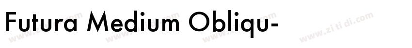 Futura Medium Obliqu字体转换